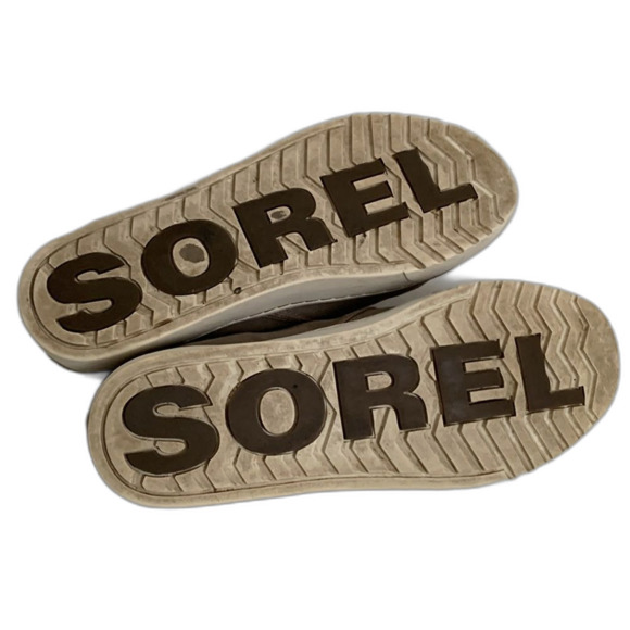 Sorel Campsneak Taupe Brown Suede Leather Slip-On Sneaker Flats Size 8 - Picture 7 of 10